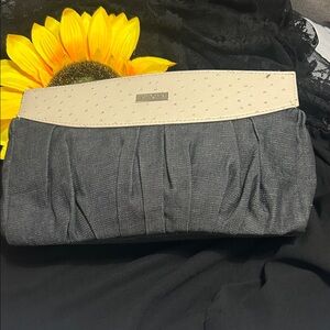 Miche Cream and Gray Clutch